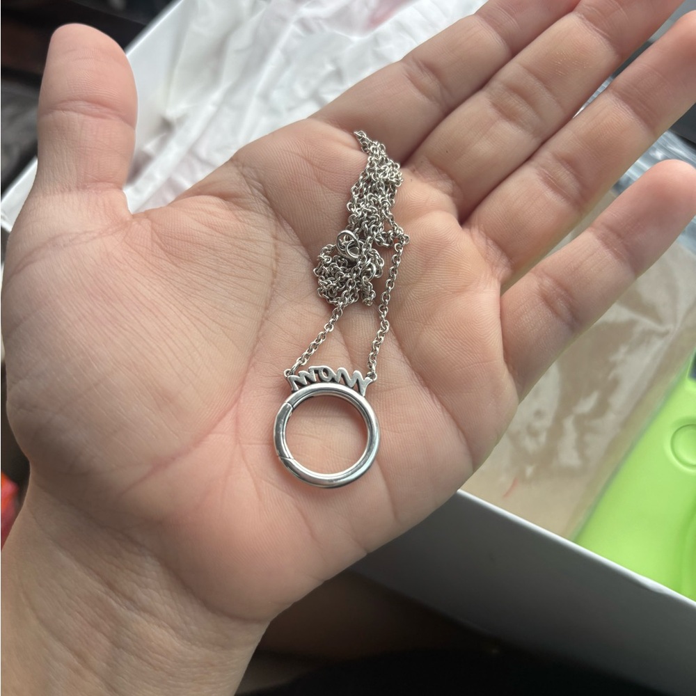 James Avery Silver Circle Pendant Necklace